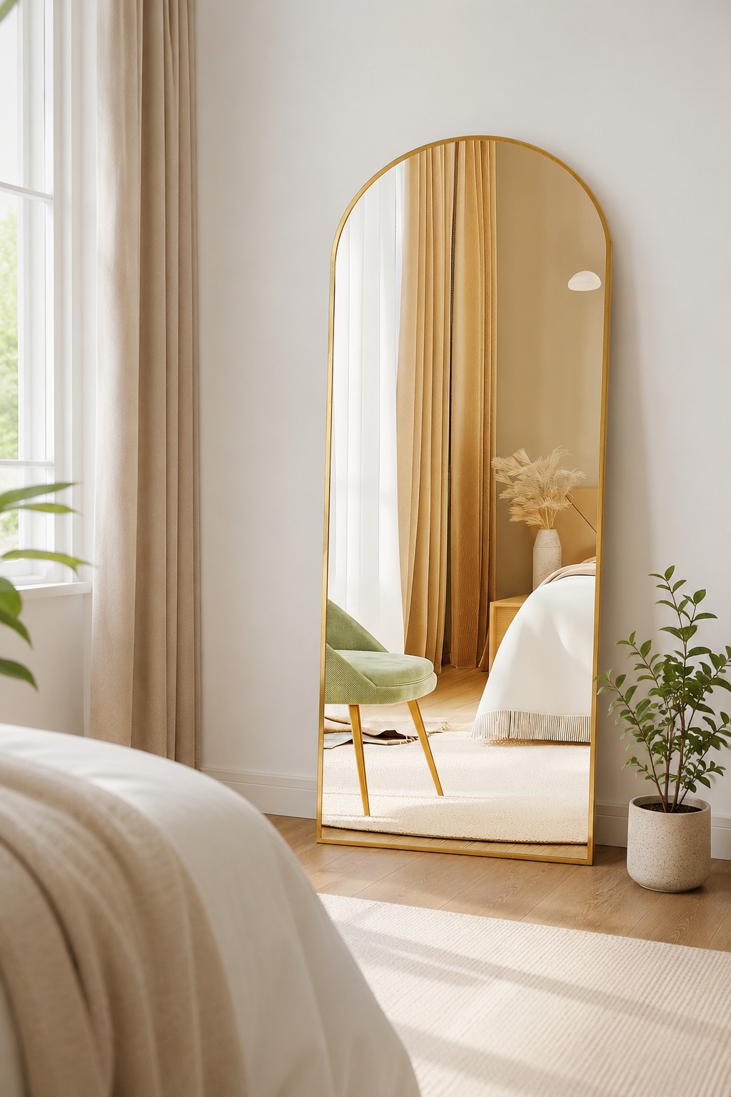DUMOS Arched Full Length Floor Mirror