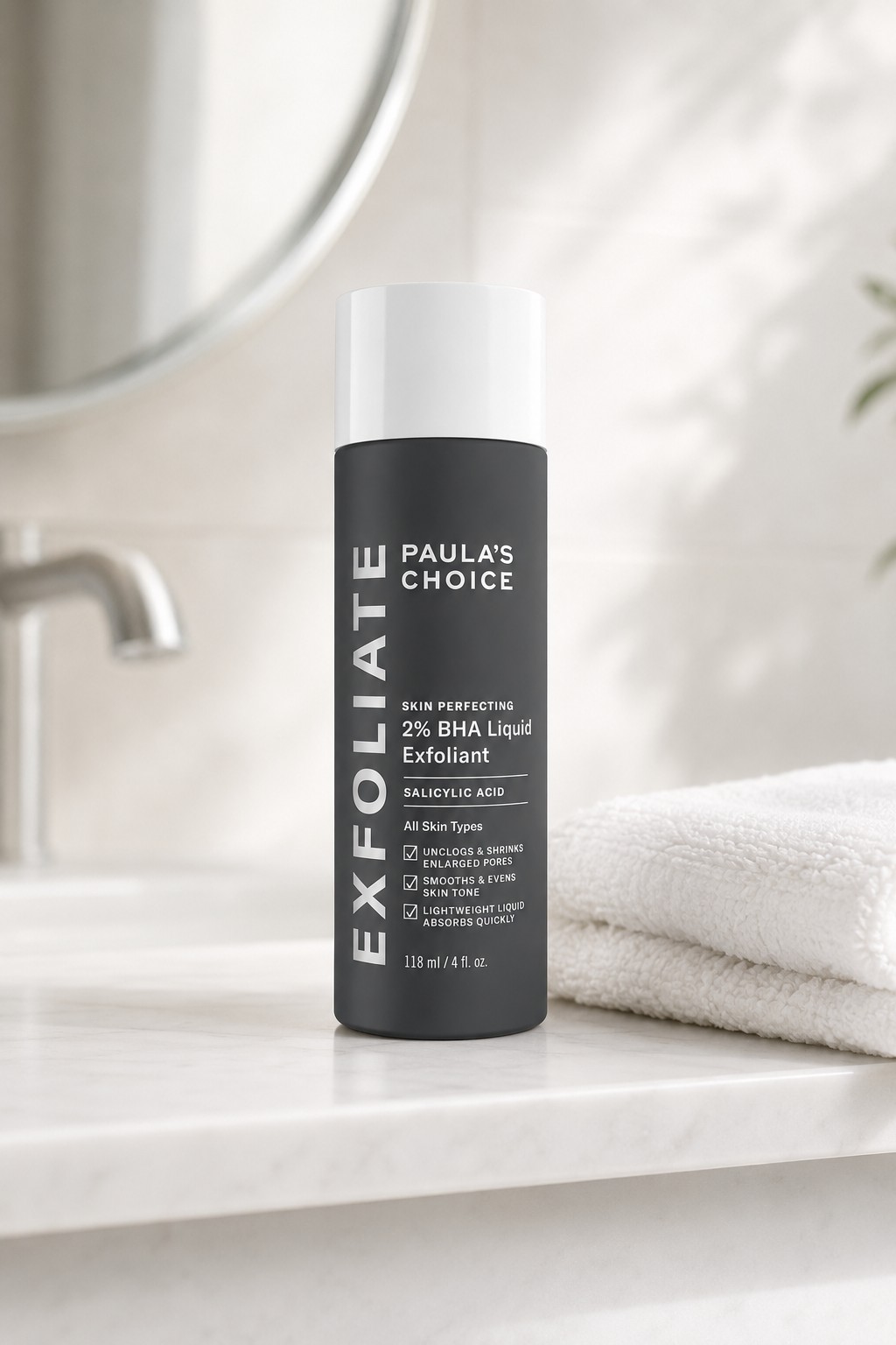 Paula's Choice skincare bottle for a beauty shelf