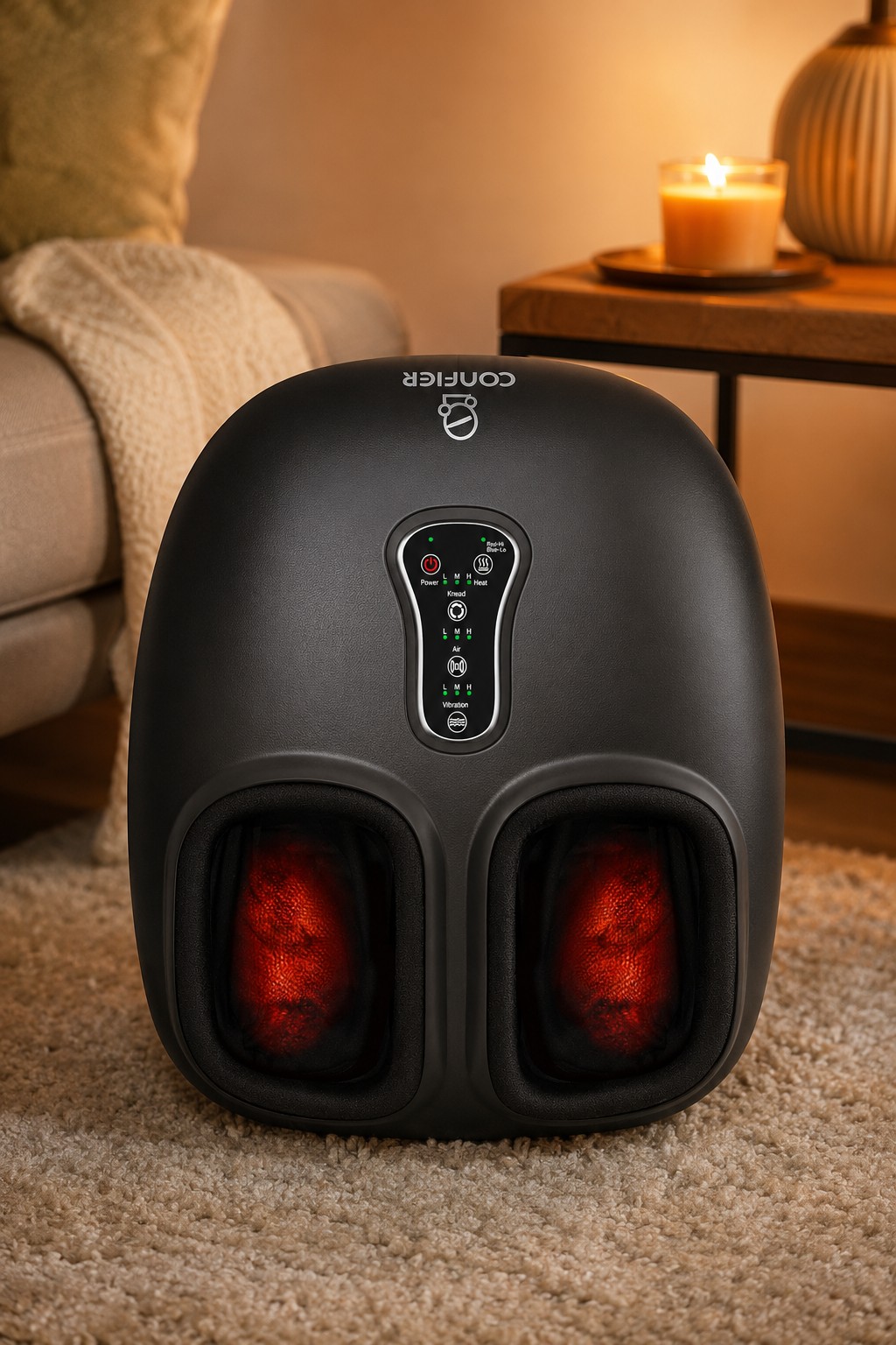 Foot massager for an at-home self-care routine